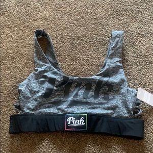 Pink sports bra